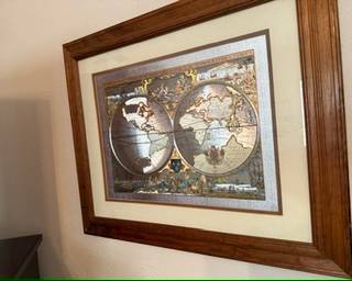 Eye-catching holographic world map is perfect for any office!