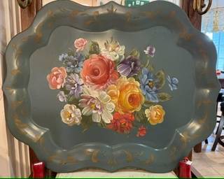 Hand-painted tea tray