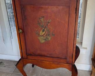 Rare, hand-painted sheet music cabinet