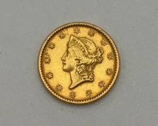 1850 Gold Usa 1 Dollar Coin