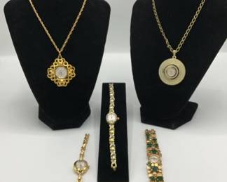 Vintage gold tone Pendant Watch