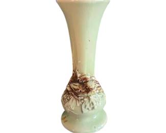 McCoy pottery, green and brown birds and nest vase. Circuit 1957.