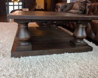 Restoration Hardware Timothy Oulton Balustrade wood coffee table - 60L x 40w x 18h