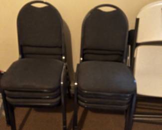 6 stacking upholstered side chairs