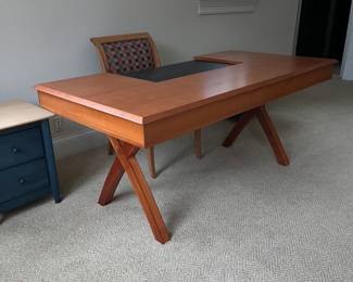 vintage Italian cherry desk and coordinating chair