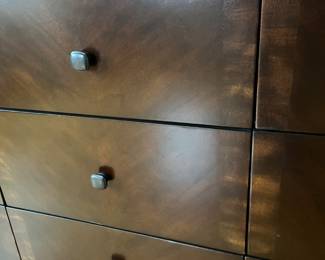 matching dark wood dresser - 1 drawer needs realigning
