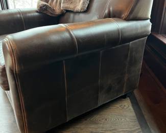 Bauhaus leather chair – brown – 38w x 36d x 34h 