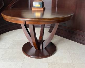 48" round wood table on 28" base - good for dining, kitchen, entry hall