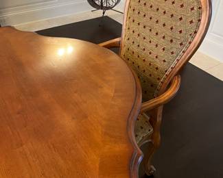 Century Furniture Coeur de France Rhone Valley collection dining table, chairs, china cabinet, media armoire, sideboard