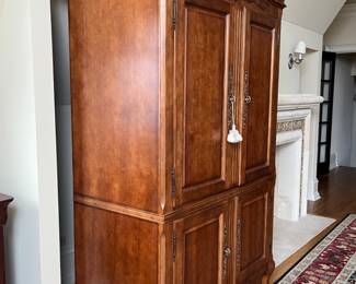 Century Furniture Coeur de France Rhone Valley collection dining table, chairs, china cabinet, media armoire, sideboard