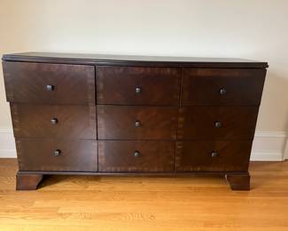 matching dark wood dresser - 1 drawer needs realigning