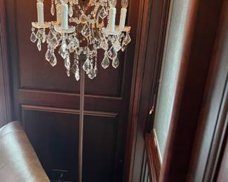 Restoration Hardware Rococo iron and crystal floor lamp-2 available - – 6 lights – 75h x 14w base