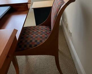 vintage Italian cherry desk and coordinating chair