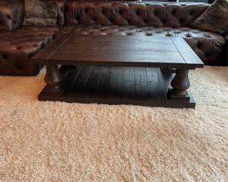 Restoration Hardware Timothy Oulton Balustrade wood coffee table - 60L x 40w x 18h