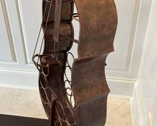 Metal cello 10 bottle wine rack