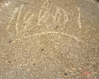 Signed Pottery Urn with Lid