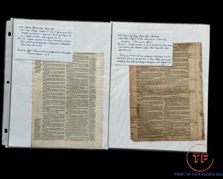 1606 and 1629 Bible Leaves