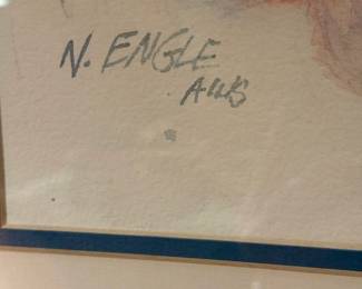 Original Watercolor "White House Spring" by NITA ENGLE AWS