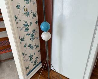 Antique Lightning Rod with Glass Orbs