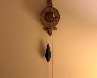 Vintage Anno 1640 Reproduction Wood Gear Waaguhr Clock