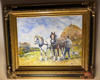 Signed Oil on Board "The End of the Day" by LESLIE COPE (2001)