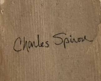 Hand Carved and Hand Painted Cat Figure by CHARLES SPIRON