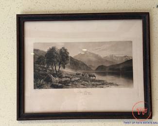 Antique Etching by F.W. HAYES