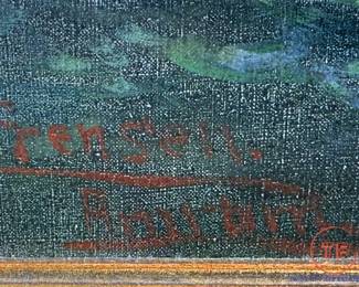 Signed Antique Original Oil on Canvas Maritime Nautical Sailing Clipper Ship