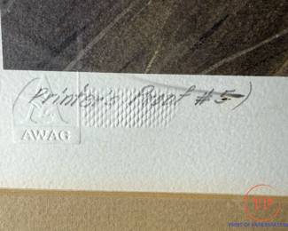 Signed Limited Edition Printer's Proof "Fall Plowing" by LES C. KOUBA