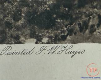 Antique Etching by F.W. HAYES