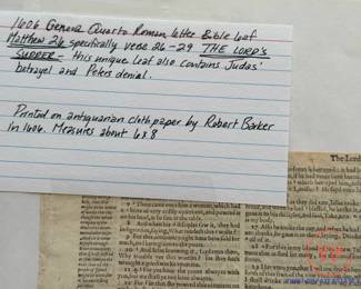 1606 and 1612 Bible Leaves