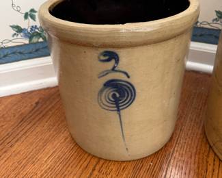 Antique RED WING 2 Gallon Bee Sting Bullseye Target Salt Glaze Stoneware Crock