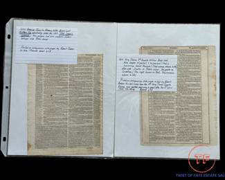 1606 and 1612 Bible Leaves