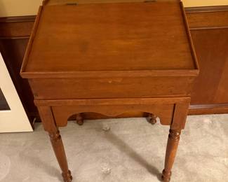 Antique Slant Front Schoolmaster Desk