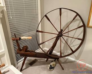 1800's Great Wheel Spinning Wheel (Walking Wheel)