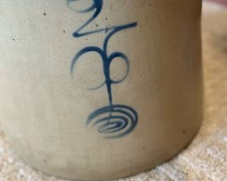 Antique RED WING 2 Gallon Bee Sting Double P Salt Glaze Stoneware Crock