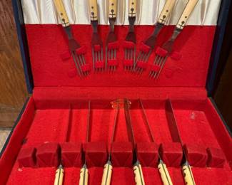 Antique Bone Handled Flatware Set