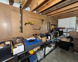 Computers, CNC machine, toys, technology, books