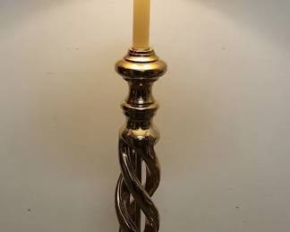 Vintage Brass Barley Twist Floor Lamp