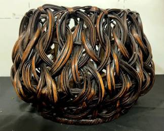 Large Dark Woven Basket