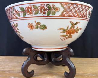 Vintage Japan Serving Bowl with Stand By Andrea By Sadek