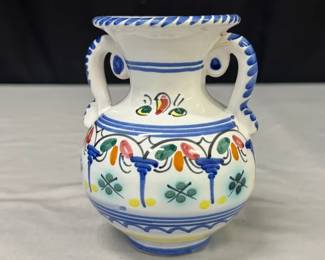 De La Cal Barreira Puente Spain Hand Painted Vase