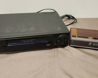 Panasonic VHS Player And Radio 