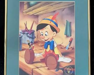 Framed Pinocchio Lithograph by The Disney Store