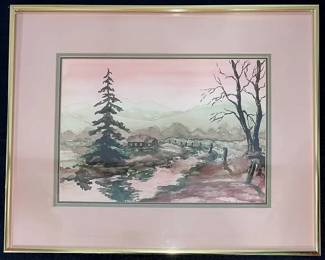 Framed Landscape Scene Signed by The Artist