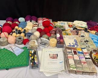 Mystery Lot Of Knitting Items Etc