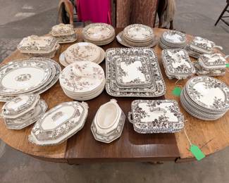 Full sets of dishes and serving pieces