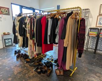 Designer clothes including Gucci shoes