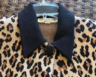 St. John swing coat with Peter Pan Collar