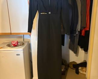 Women's black evening dress with cutouts